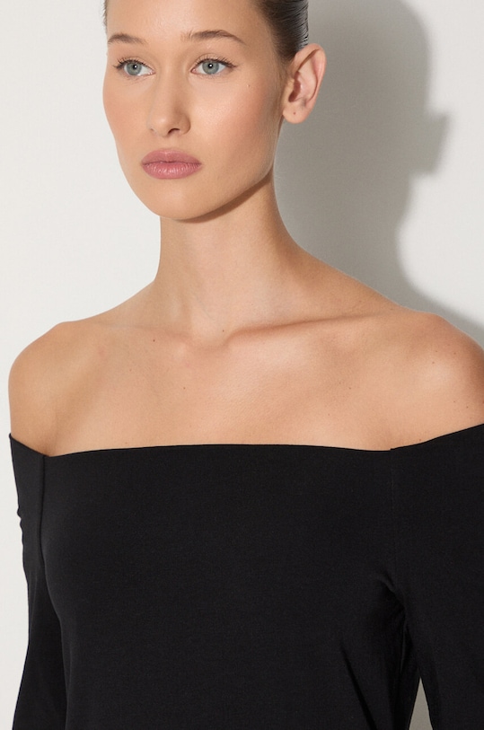 Tričko s dlouhým rukávem Samsoe Samsoe NANA černá F00001550