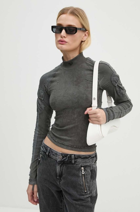 Tričko s dlouhým rukávem Diesel AWTEE-ASHLEY-WT04 šedá A15448.0JPAN