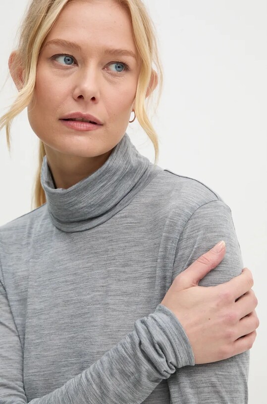 Gestuz longsleeve din lana gri 10905442