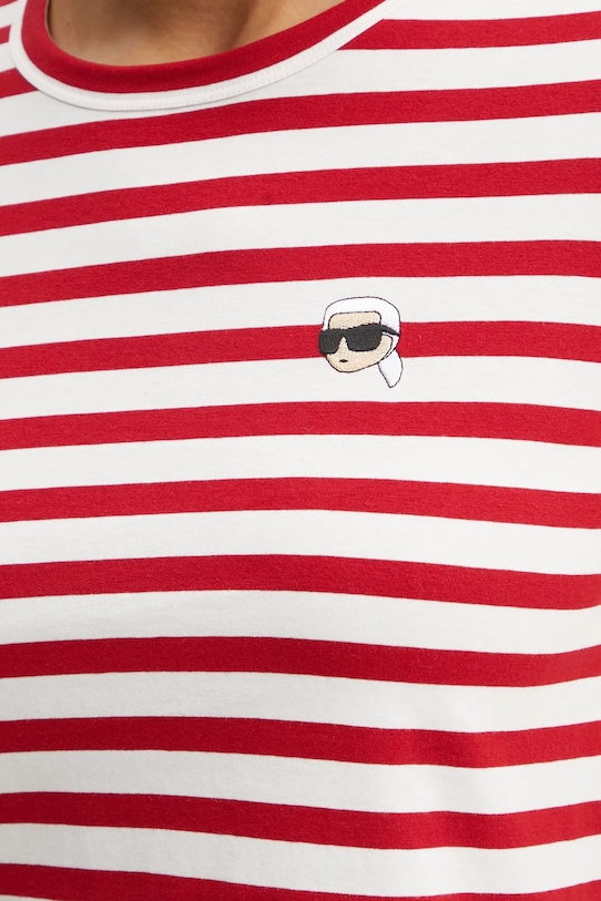 Karl Lagerfeld pamut póló piros A1W17099