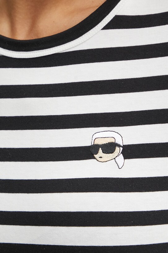 Хлопковая футболка Karl Lagerfeld A1W17099 чёрный