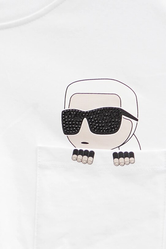 Хлопковая футболка Karl Lagerfeld A1W17100 белый