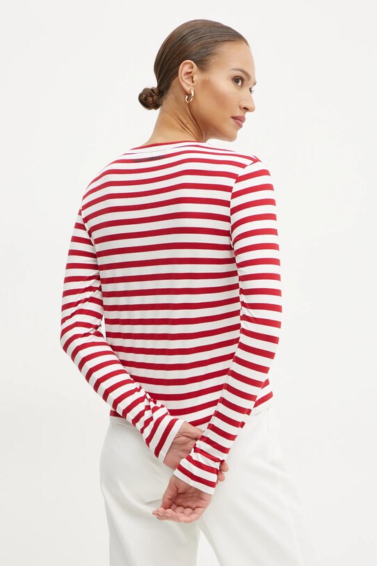 Karl Lagerfeld longsleeve bawełniany A1W17137 czerwony AA00