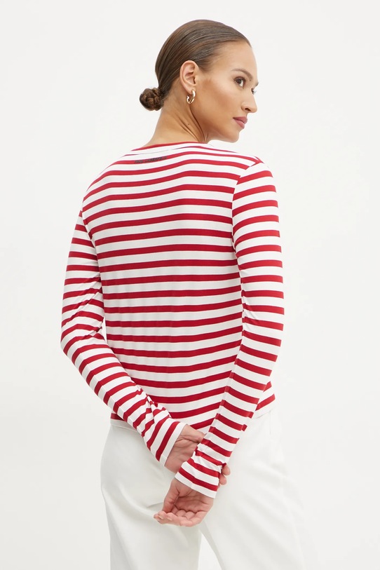 Karl Lagerfeld longsleeve din bumbac IKON A1W17137 rosu AA00