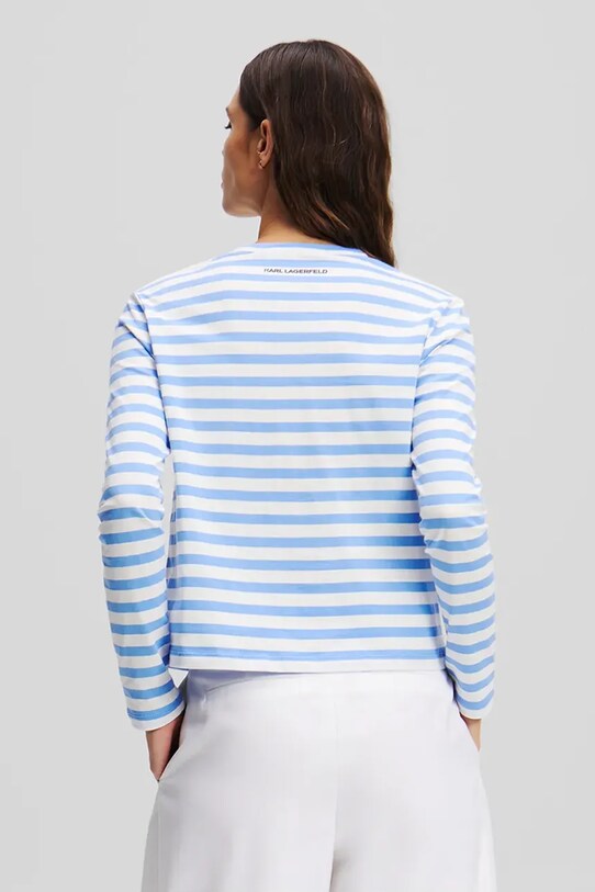 Karl Lagerfeld longsleeve din bumbac A1W17137 albastru AA00