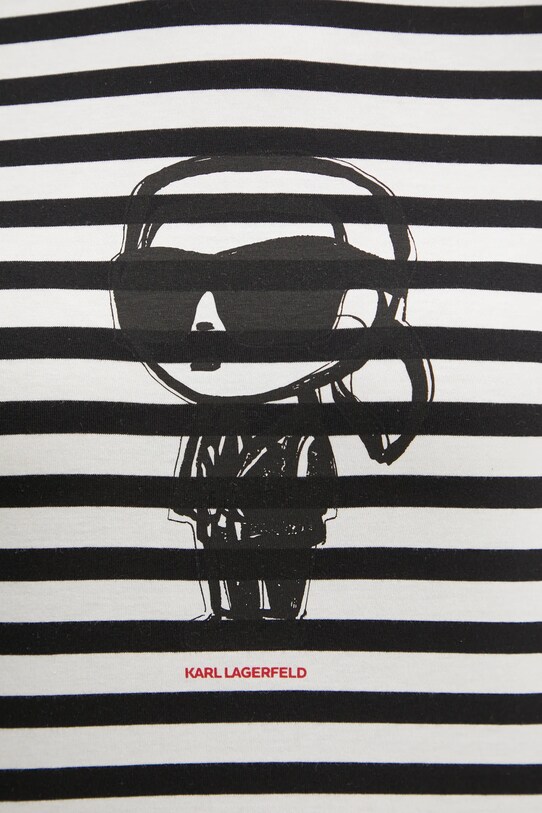 Хлопковый лонгслив Karl Lagerfeld A1W17137 чёрный