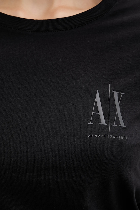 Bavlněné tričko s dlouhým rukávem Armani Exchange XW001450.AF10356.NOS černá