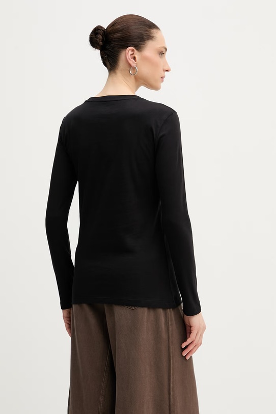 Oblačila Bombažna majica z dolgimi rokavi Armani Exchange XW001456.AF10356.NOS črna