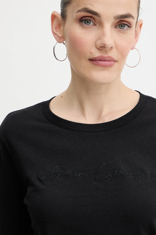 Armani Exchange longsleeve bawełniany czarny XW001456.AF10356.NOS