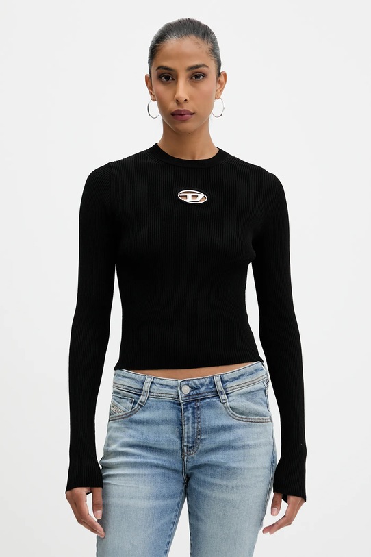 Diesel sweter M-VALARI KNITWEAR aplikacja czarny A15328.0DLAX