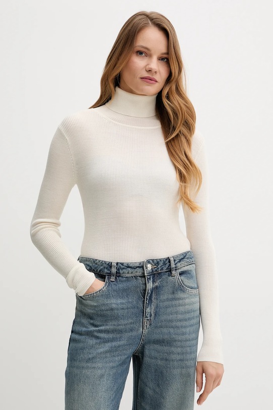 MC2 Saint Barth sweter wełniany wełna beżowy EKA0001