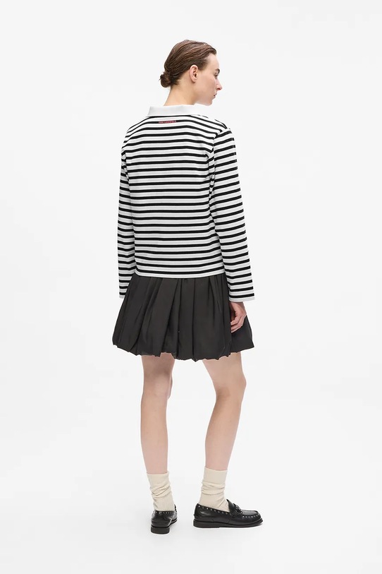 Karl Lagerfeld longsleeve din bumbac negru A4W17081