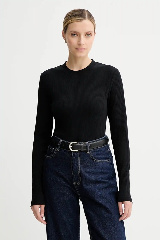 Marc O'Polo longsleeve z elastanem czarny 5000007827