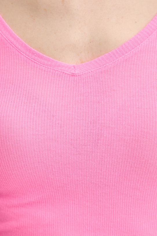 American Vintage longsleeve bawełniany MAS02D różowy