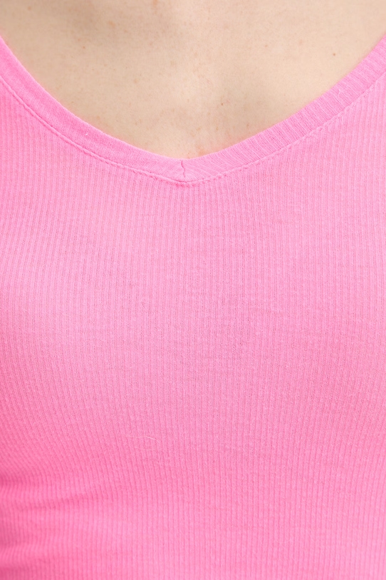 American Vintage longsleeve bawełniany MAS02D różowy