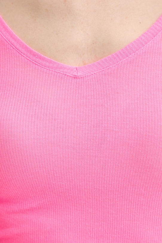 American Vintage longsleeve din bumbac MAS02D roz