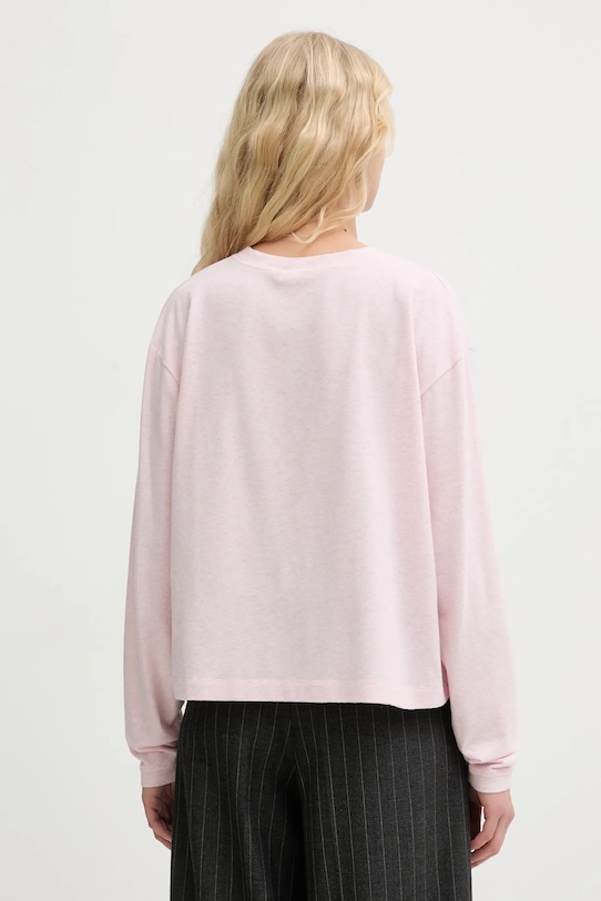 Odzież American Vintage longsleeve YPA02B różowy