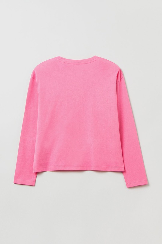 OVS longsleeve bawełniany dziecięcy 1433586.GIRL.10.15YEARS różowy AA00
