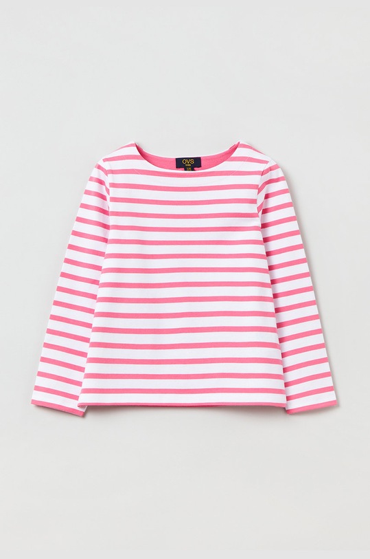 Хлопковый детский лонгслив OVS хлопок розовый 1401851.GIRL.3.10YEARS.
