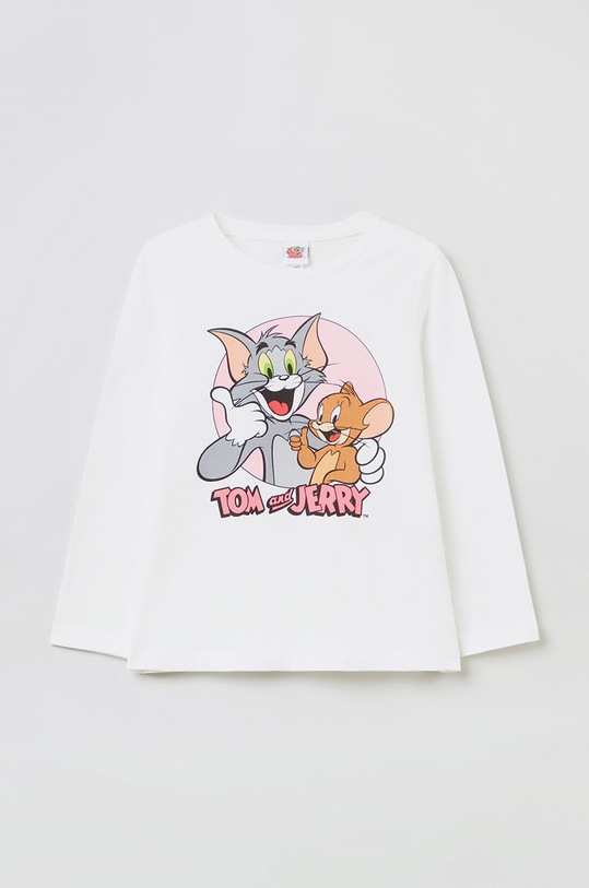 Detská bavlnená košeľa s dlhým rukávom OVS bavlna biela 1439216.GIRL.3.10YEARS.