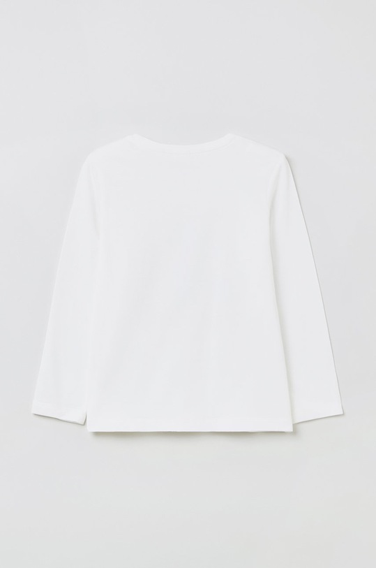 Detská bavlnená košeľa s dlhým rukávom OVS 1439216.GIRL.3.10YEARS. biela AA00