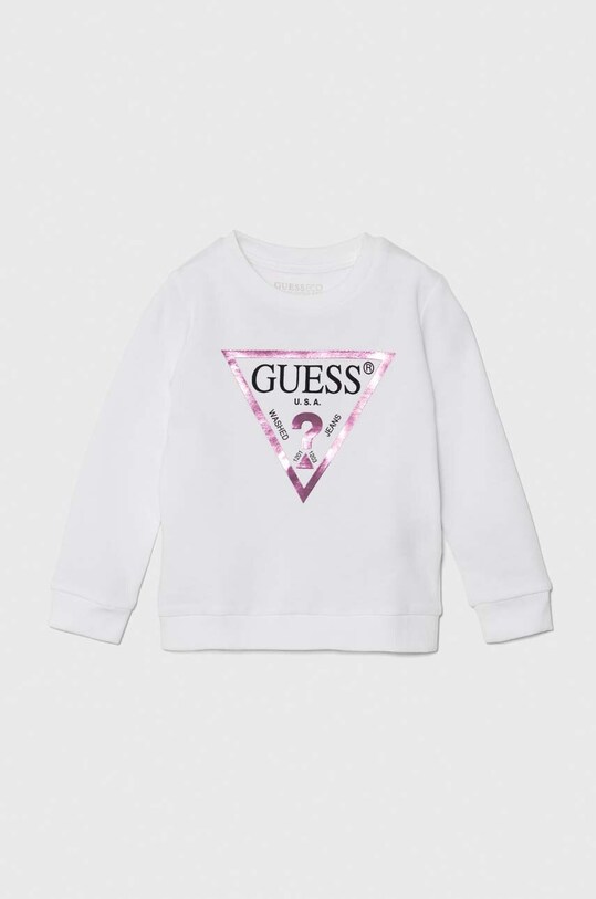 Guess hanorac de bumbac pentru copii print alb K74Q12.KAUG0.9BYH