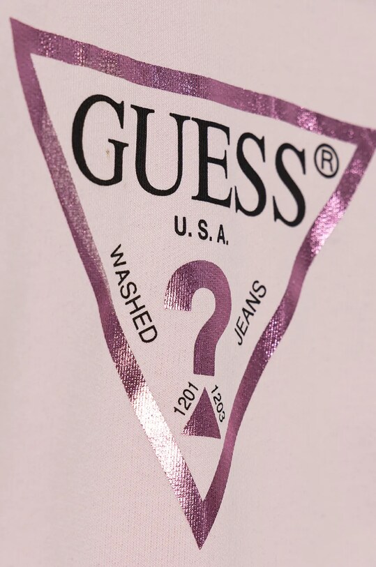 Девочка Детская хлопковая кофта Guess K74Q12.KAUG0.9BYH розовый