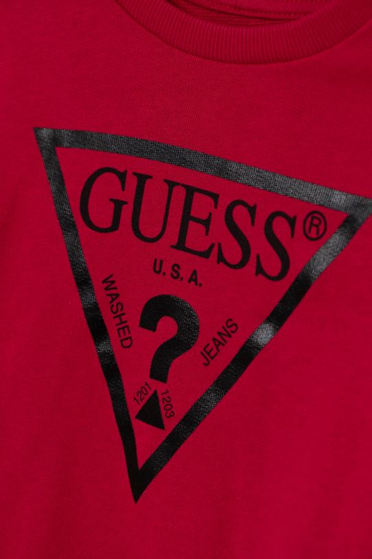 Дівчинка Дитяча бавовняна кофта Guess K74Q12.KAUG0.9BYH рожевий