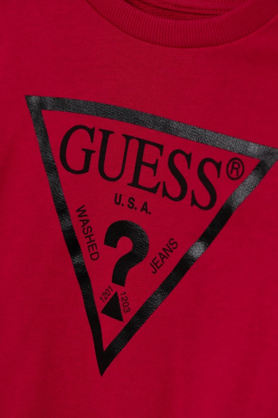 Dziewczynka Guess bluza bawełniana dziecięca K74Q12.KAUG0.9BYH różowy
