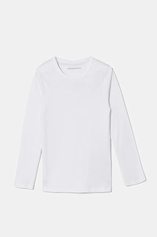 Хлопковый детский лонгслив United Colors of Benetton хлопок белый 3FZ10M00C.G.Continuativ