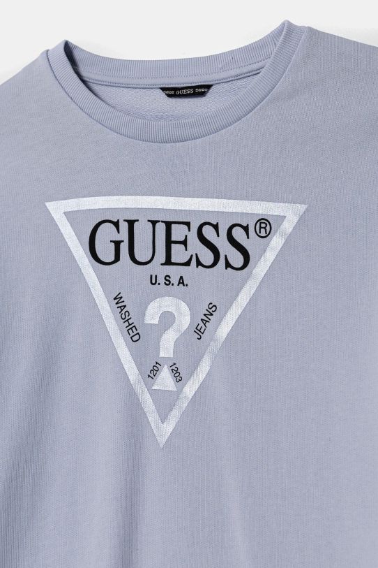 Дівчинка Дитяча бавовняна кофта Guess J74Q10.KAUG0.PPYA блакитний