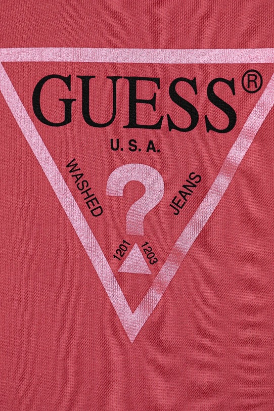 Dziewczynka Guess bluza bawełniana dziecięca K74Q12.KAUG0.PPYA różowy