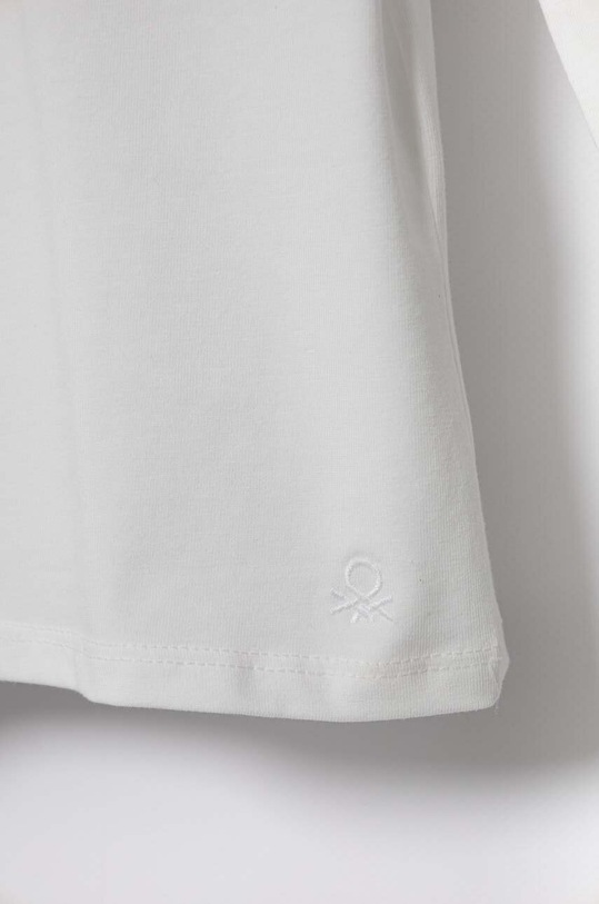 Băieți United Colors of Benetton longsleeve copii 3P4ZC202N.G.NOS alb