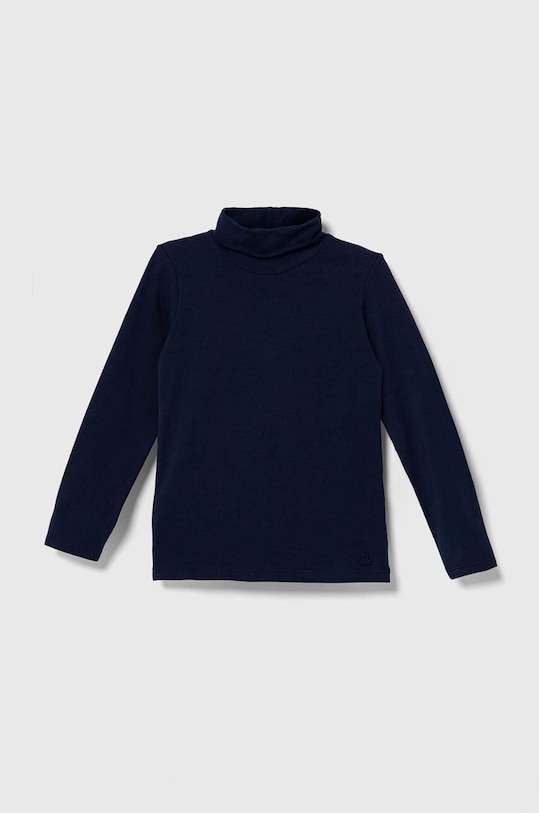 United Colors of Benetton longsleeve dziecięcy z elastanem granatowy 3P4ZC202N.G.NOS