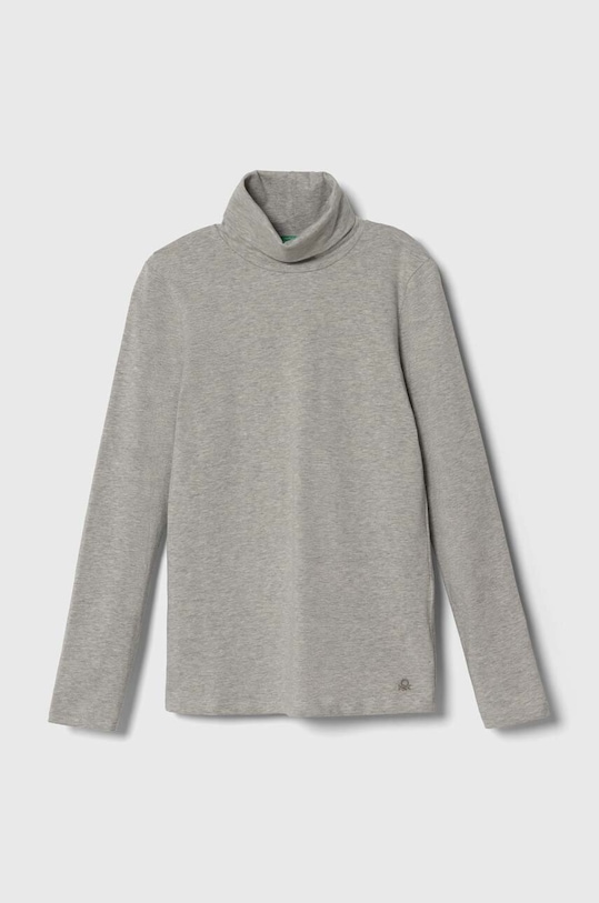 United Colors of Benetton longsleeve dziecięcy z elastanem szary 3P4ZC202N.G.NOS
