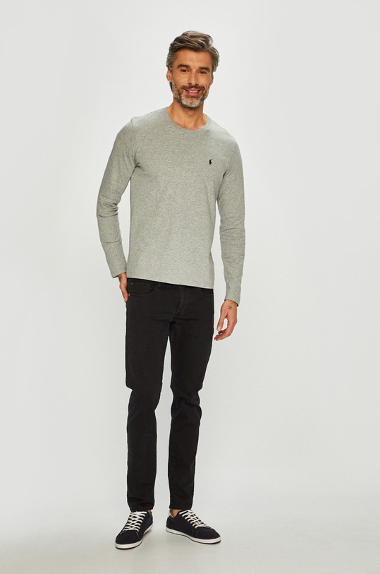 Tričko s dlouhým rukávem Polo Ralph Lauren 714706746003 šedá AA00