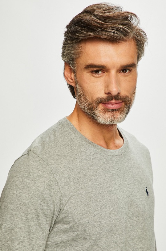 Tričko s dlouhým rukávem Polo Ralph Lauren šedá 714706746003