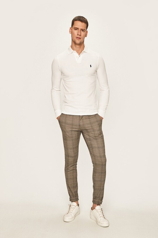 Tričko s dlouhým rukávem Polo Ralph Lauren 710681126001 bílá AA00