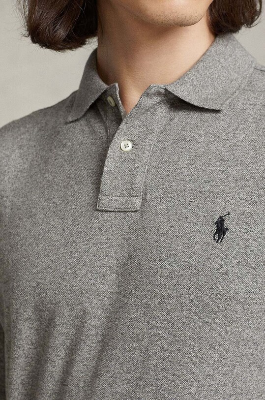 Tričko s dlouhým rukávem Polo Ralph Lauren šedá 710681126003
