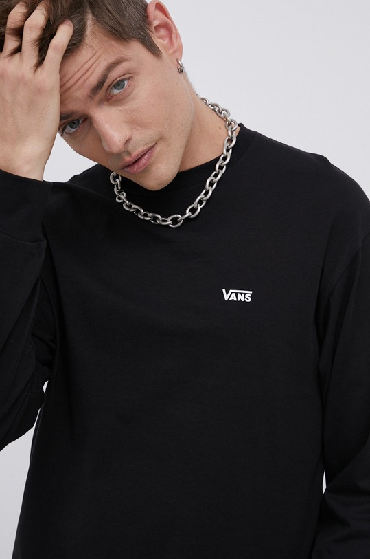Vans - Longsleeve bawełna czarny VN0A49LCY281