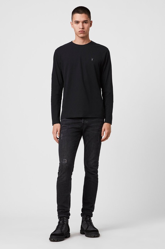 Îmbrăcăminte AllSaints - Longsleeve Brace LS Tonic Crew MD119E negru