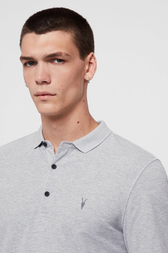 AllSaints - Longsleeve Reform Polo MD170H gri AA00