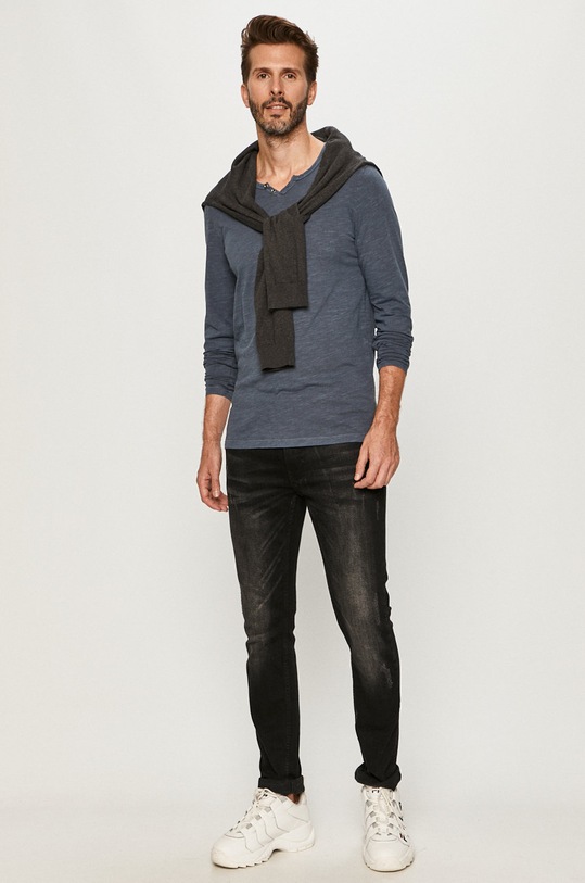 Jack & Jones - Tričko s dlhým rukávom 12172361 tmavomodrá AA00