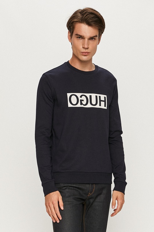 Hugo - Лонгслив хлопок тёмно-синий 50310522.NOS