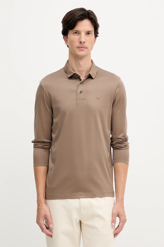 Emporio Armani longsleeve regular brązowy 8N1F97.1JUVZ