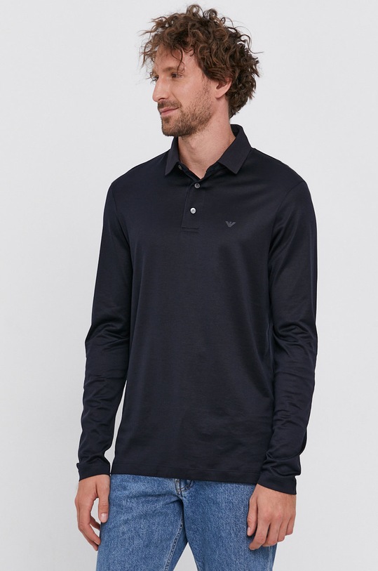 Majica dugih rukava Emporio Armani 8N1F97.1JUVZ mornarsko plava AA00