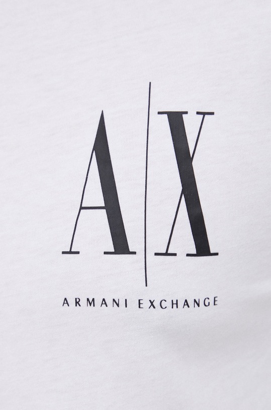 Armani Exchange longsleeve bawełniany 8NZTPL.ZJH4Z.NOS biały