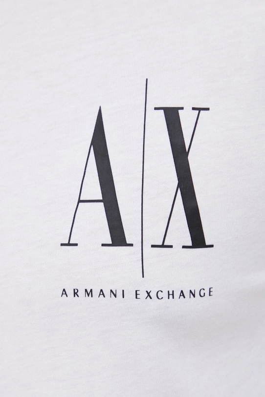 Бавовняний лонгслів Armani Exchange 8NZTPL.ZJH4Z.NOS білий