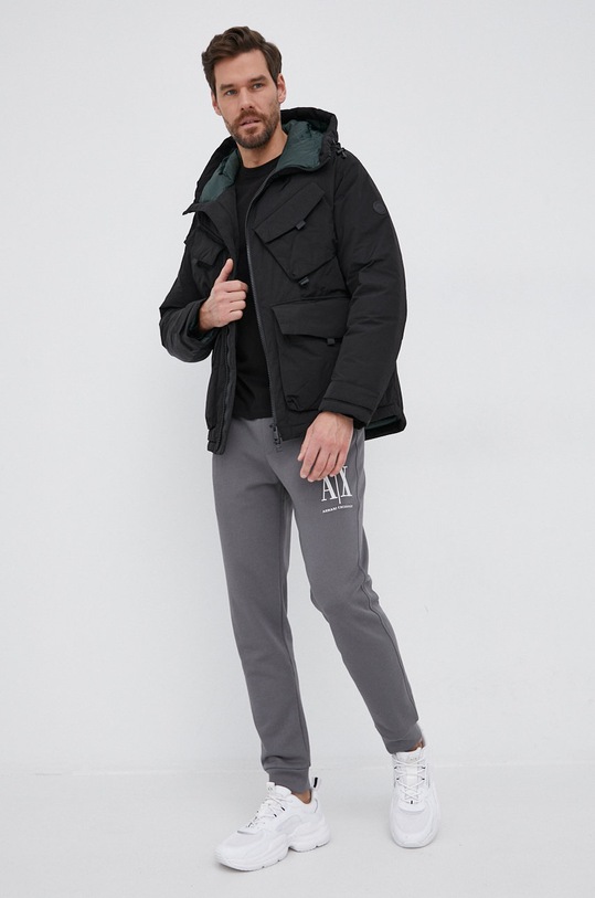 Armani Exchange longsleeve bawełniany 8NZTPL.ZJH4Z.NOS czarny AA00