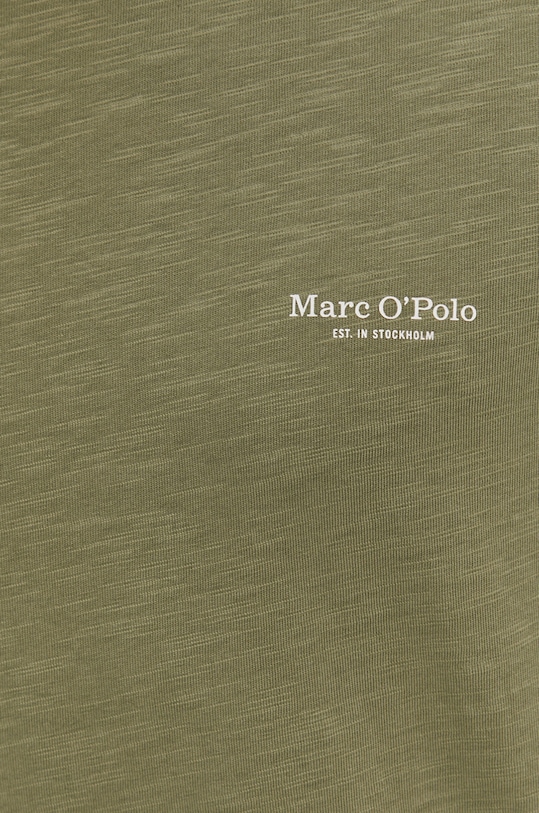 Bavlněné tričko s dlouhým rukávem Marc O'Polo M27222252080 zelená